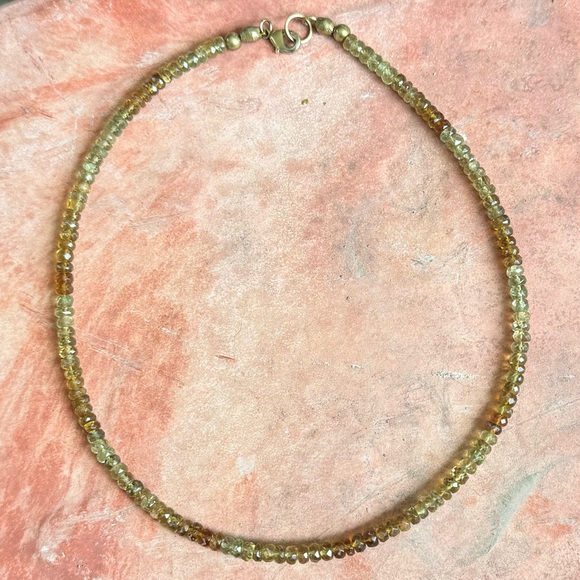 Handmade gradient gemstone green grossular garnet necklace - Picture 6 of 16